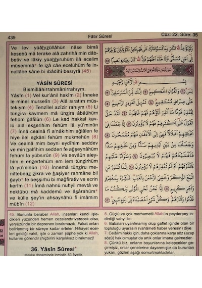 Kuranı Kerim Ve Meali Tecvidli Türkçe Okunuşu - Orta Boy - Huzur Yayınevi