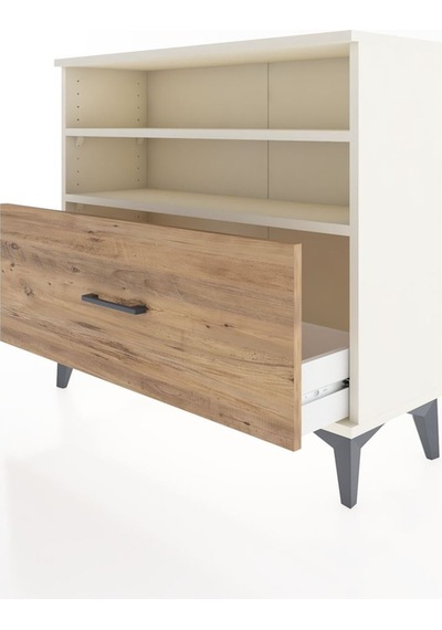 Arges Şifonyer 2 Raflı Tek Çekmeceli 88x30x80 Aytaşı-çam Aytaşı