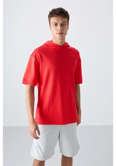 Tommy Life Fiesta Pamuklu Kalın Yüzeyi Dokulu Oversize Fit Basic Erkek T-shirt - 88335 Kirmizi Tommy Life Fiesta Pamuklu Kalın Yüzeyi Dokulu Oversize Fit Basic Erkek T-shirt - 88335 Kirmizi