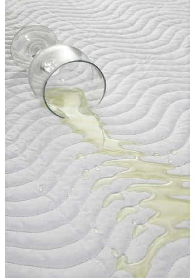 Altın Karma Kapitoneli Sıvı Geçirmez Fitted Alez 220x200 Cm Çift Kişilik Alez Beyaz