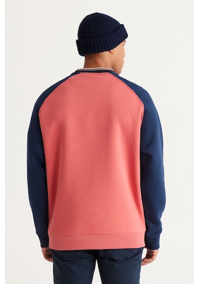AC&Co / Altınyıldız Classics Erkek Lacı Mercan Oversize Bol Kesim Bisiklet Yaka Pamuklu Desenli Sweatshirt Lacivert - Mercan AC&Co / Altınyıldız Classics Erkek Lacı Mercan Oversize Bol Kesim Bisiklet Yaka Pamuklu Desenli Sweatshirt Lacivert - Mercan