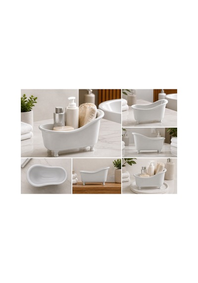 Emilahome Banyo Düzenleyici Dekoratif Mini Küvet Gri - 873336030 Gri