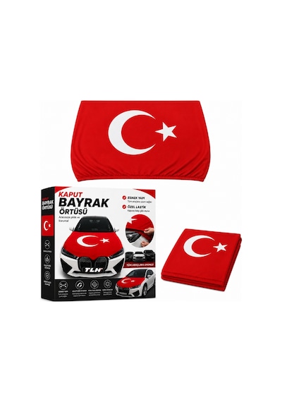 Kaput Bayrak Örtüsü Araç Üstü Türk Bayrağı