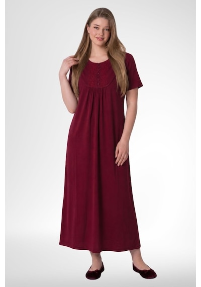 Mecit Pijama Mecit 6029 Fuşya Büyük Beden Kadın Gecelik