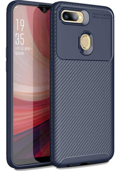 Oppo A7x Kılıf Zore Negro Silikon Kapak Lacivert