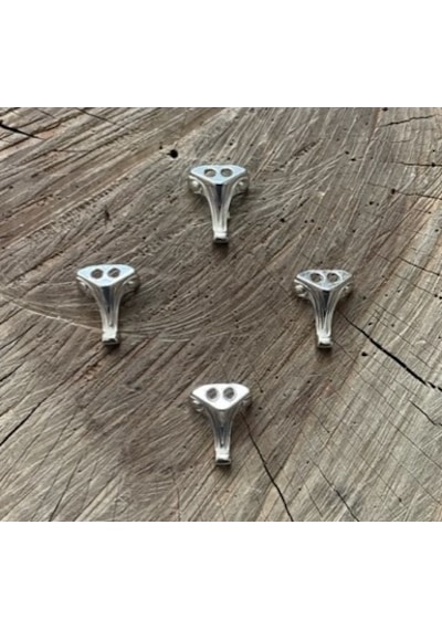 Dmr Nikel Renk Kutu Ayagı Dekoratif Mini Kutu Ayak Kelebek Ayak 100adet 1,5cm