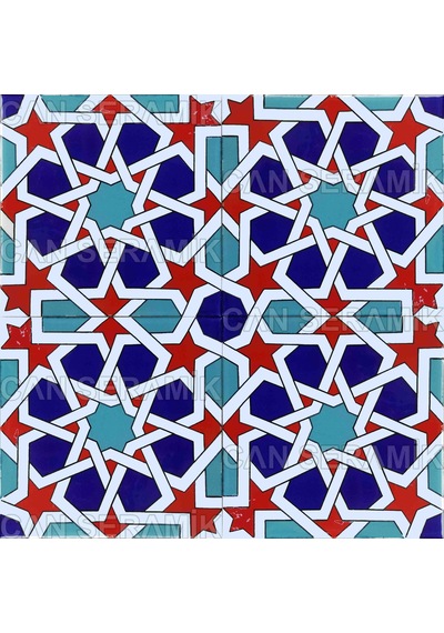 Can Seramik – 20x20 Cm. Cç-88 Kütahya Çini Karo 5' Li 1 Paket