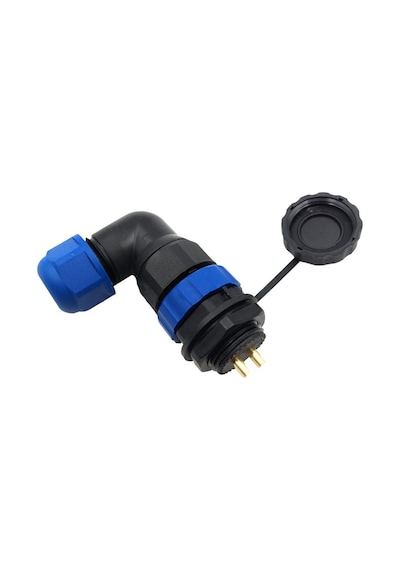 Sd20 Su Geçirmez 2 Pin 20 Mm Yuvarlak Konnektör 90 Dirsek