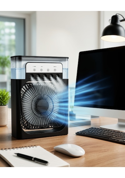 Su Hazneli Püskürtmeli Fan 1-3-5 Püskürtme Seçeneği, Type-c Güç Girişi Diğer
