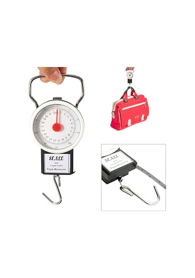 22 Kg/50lb Kancalı Tartı Aleti 1 Metre Mezuralı Askılı Balıkçı  Terazi