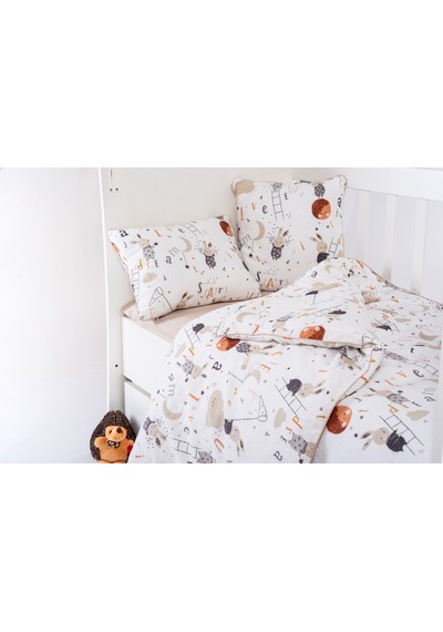 Patalena Home Pamuk 4 Parça Bebek Nevresim Takımı 100x150 Cm Cappuccino