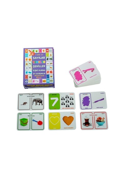 Sayılar Renkler Şekiller 5 Süper Eğitici Zeka Kartları Diytoy