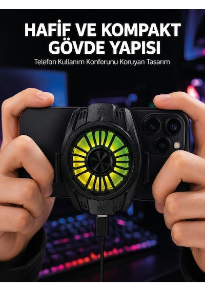 Tek Telefon Ve Tablet Uyumlu Manyetik Mobil Soğutucu Fan Najmaddin