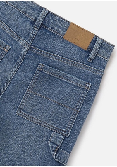 Erkek Çocuk Maksi Cepli Denim Şort Koyu Mavi 6204 Koyu Mavi