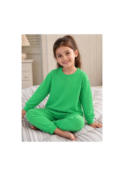H&c Coolboy H&c Kız Çocuk Pijama Takımı Jakarlı Uzun Kollu Üst Ve Lastikli Alt 2 Li Takım Yeşil H&c Coolboy H&c Kız Çocuk Pijama Takımı Jakarlı Uzun Kollu Üst Ve Lastikli Alt 2 Li Takım Yeşil