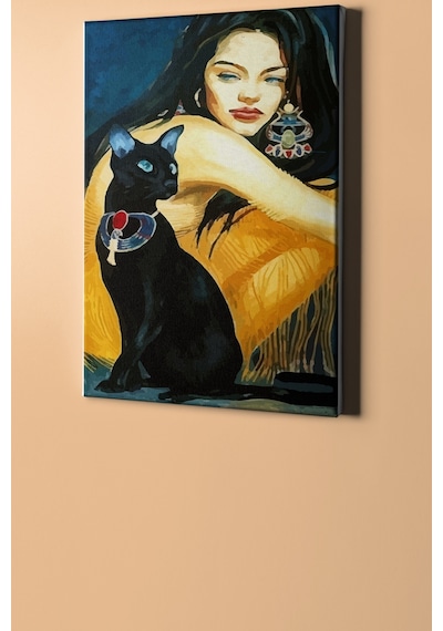 Webstyle Sayılarla Boyama Seti Kasnaklı Bastet Ve Mısır Prensesi 50 X 65 Cm