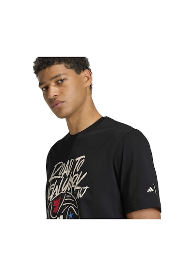 Fıfa World Cup 26 Road To Ny Nj Graphic Erkek Siyah Günlük Stil T-shirt Kb2533