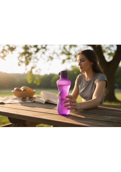 Titiz Waterfresh 750 Ml Spor Matara - Bpa İçermez, Taşınabilir Su Şişesi - Mor Çok Renkli