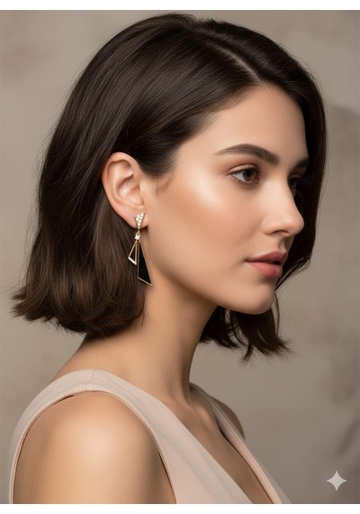 925 Ayar Papatya Silver İtal Tasarım Küpe.rose.gold.rodaj Gümüş
