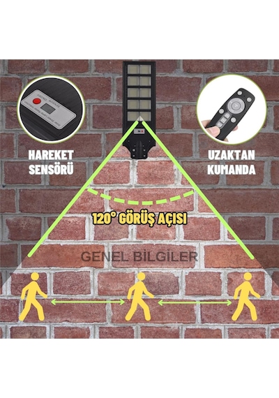 2000w Solar Led Sokak Lambası 67 Cm - 3.5 Kg Ağır Hizmet Tipi , Park Ve Otopark Aydınlatma Armatürü 1 Adet