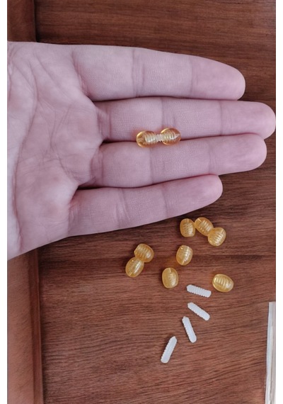 Kolye Klipsi Vidalı Klips Kilit Aparatı Bileklik Klipsi Düğüm Gizleyici Vida 1 Adet Kehribar Klips