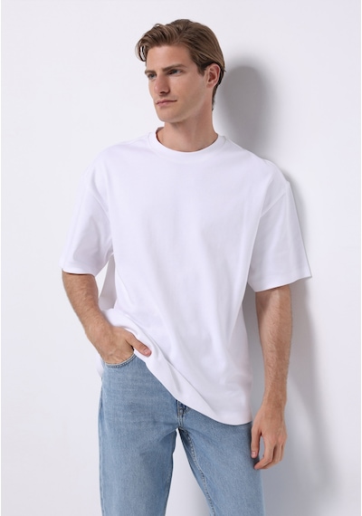 Colin's Colins Oversize Fit Yuvarlak Yaka Düz Erkek Beyaz Kısa Kol Tişört Cl1076602 Q1.v1 Wht Beyaz Colin's Colins Oversize Fit Yuvarlak Yaka Düz Erkek Beyaz Kısa Kol Tişört Cl1076602 Q1.v1 Wht Beyaz