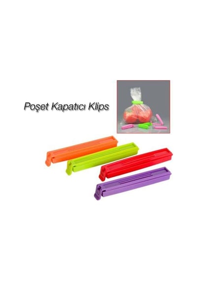 Poşet Kapatıcı Kilitli Torba Klips Mini 5 Adet Birden