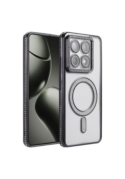 Xiaomi Mi 14t Pro Joke Simli Magneticsafe Kılıf - Siyah -