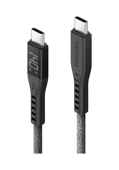 Flow 1.5m 240w Dijital Göstergeli Type-c To Type-c Pd Hızlı Şarj Kablo - Siyah