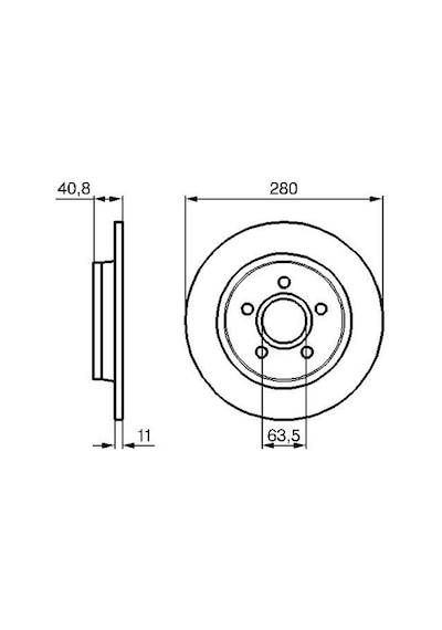 Volvo S40 1.8 2004-2010 Bosch Arka Disk 2 Adet
