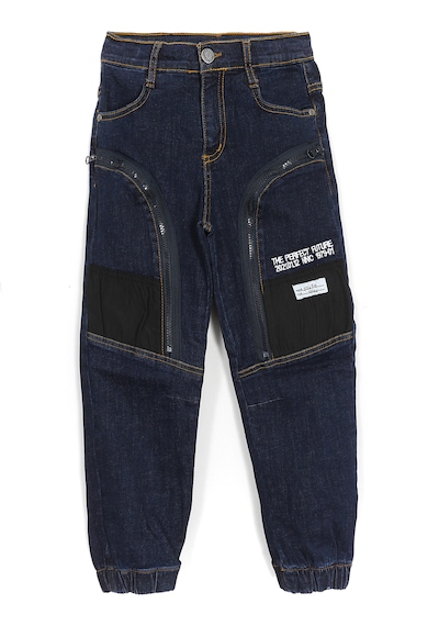 Dobakids Fermuarlı Cep Detaylı Erkek Çocuk Denim Pantolon Lacivert 1974 Lacivert