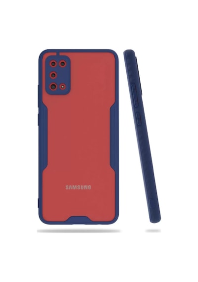 Newface  Samsung  Uyumlu Galaxy A02s Kılıf Platin Silikon - Lacivert