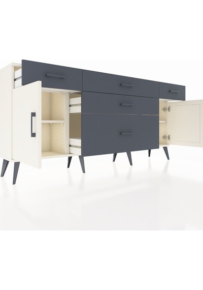 Arges Konsol 2 Raflı 5 Çekmeceli 2 Kapaklı 176x30x83 Aytaşı-aytaşı/antrasit Aytaşı/antrasit Arges Konsol 2 Raflı 5 Çekmeceli 2 Kapaklı 176x30x83 Aytaşı-aytaşı/antrasit Aytaşı/antrasit