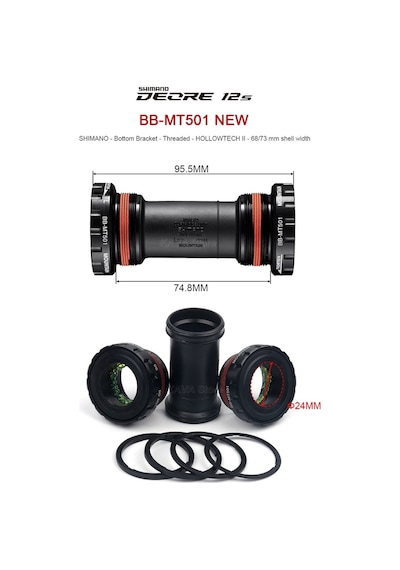 Shimano Orta Göbek BB-MT501 Hollowtech II Mtb 68/73mm Siyah