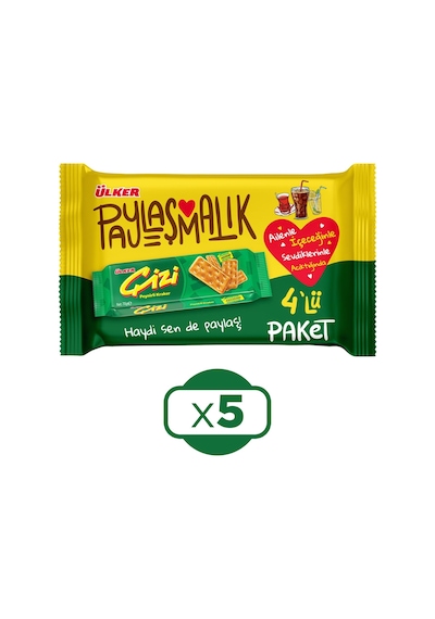 Ülker Çizi Peynirli Kraker 5 x 4'lü 280 G