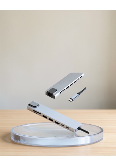 Usb-c Çoklu Bağlantı Merkezi, 5 Gbps, 100-240 V, Eloksal Tasarım 0
