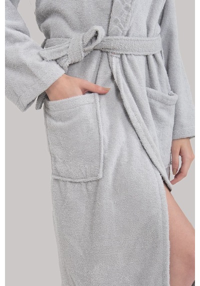Güvenal Anatolia Soft Unisex Bornoz 4 Gri