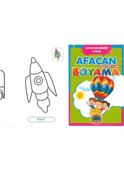 4e Boyama Kitabı Afacan 16 Sayfa Renkli Örnekli 5