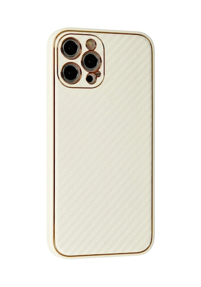 Newface - 140 - Apple Uyumlu iPhone 12 Pro Kılıf Coco Karbon Silikon - Lvsqvr - - Beyaz