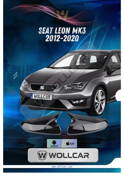 2013/2020 Seat Leon Piano Black Yarasa Ayna Kapağı