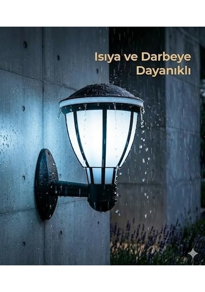 Kupa Serisi Bahçe Duvar Apliği 37 Cm - Siyah E27 Duylu Zita Dış Mekan Lambası - Ip54 Su Geçirmez, Uv Korumalı Mod Çok Renkli