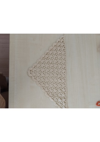 Bej El Örgüsü Çocuk Bandana