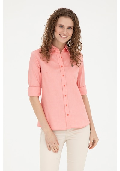 U.s. Polo Assn. Kadın Nar Çiçeği Gömlek Basic 50283987-vr239 Nar