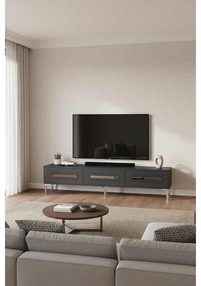 Tsa1806as - Rany Tsa180 Tv Stand, Tv Sehpası Ve Tv Ünitesi Antrasit-sılver 180cm Tsa1806as - Rany Tsa180 Tv Stand, Tv Sehpası Ve Tv Ünitesi Antrasit-sılver 180cm