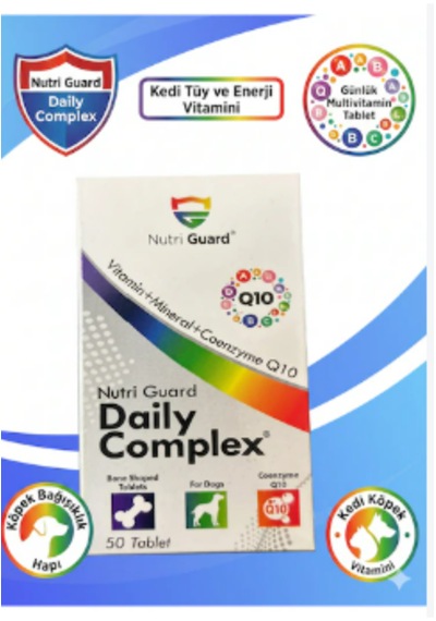 Nutri Guard Daily Complex 50 Tablet Kedi Köpek Günlük Multi-vitamin Ve Bağışıklık Desteği
