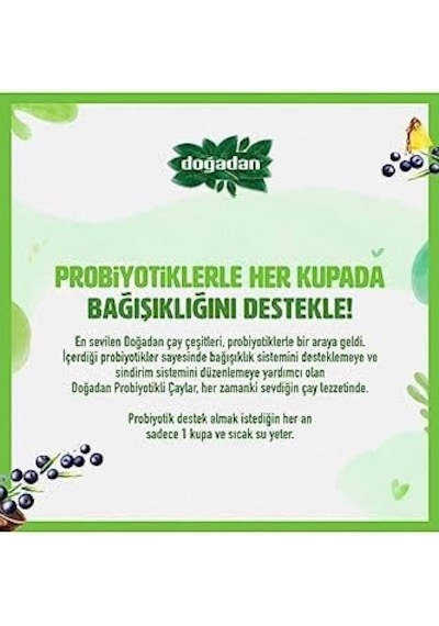 Doğadan Probiyotikli Yeşil Çay Açai Ananas 14lü X2