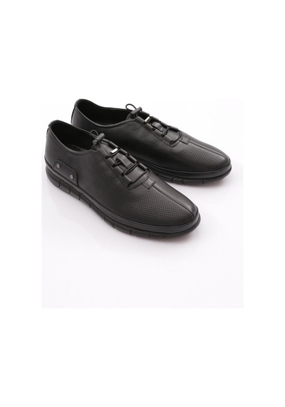 Dgn 6022 Erkek Lastik Bağcikli Sneaker Ayakkabi 6022-2505-R1534 Siyah