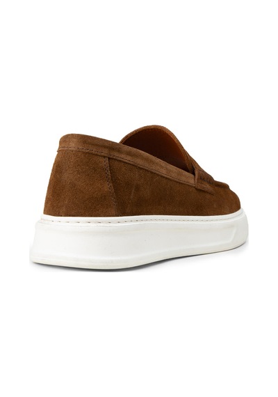 Deery Erkek Hakiki Süet Taba Renk Loafer Ayakkabı - 02043mtbap03