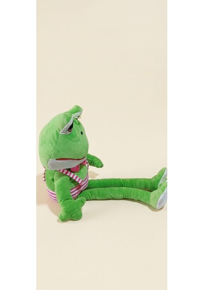 Peluş Uzun Bacaklı Kurbağa-60 Cm Pembe - Yeşil