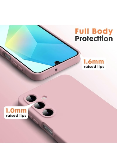 Samsung Galaxy A37 Uyumlu Içi Kadife Lansman Kılıf Ve Şeffaf Temperli Cam Ekran Koruyucu Açık Pembe